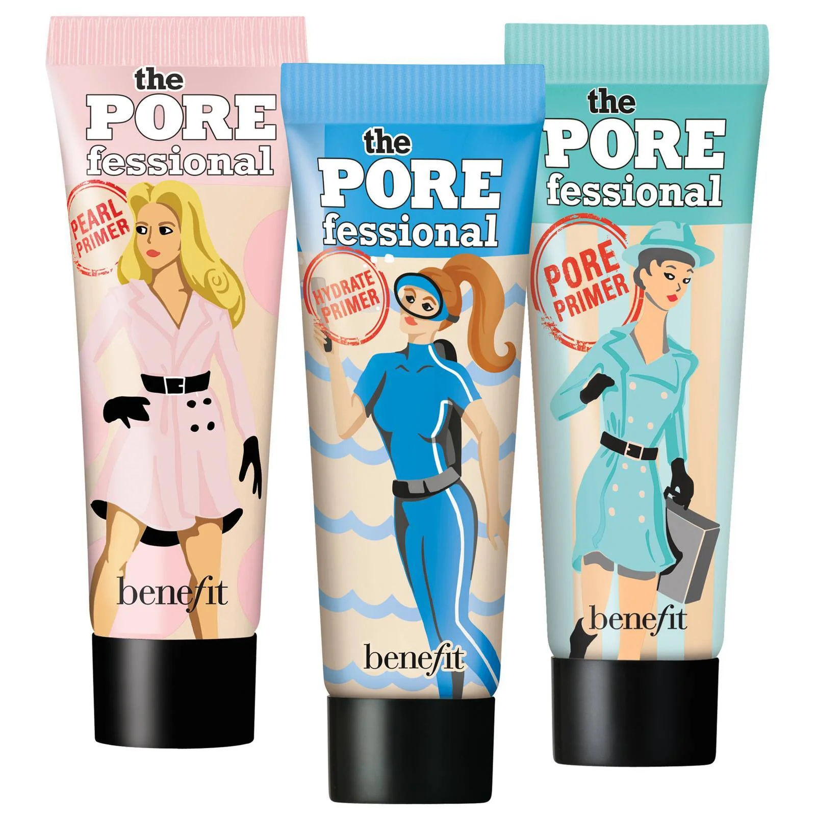 Benefit 3 Primer Pros Pore Starter 3x7.5 ml