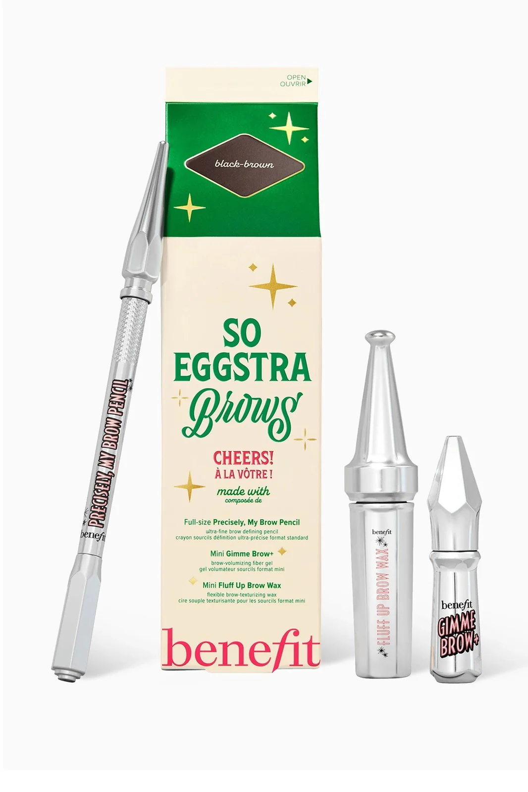 Benefit Cosmetics So Eggstra Brows Brow Pencil, Brow Wax & Brow Gel Trio - Image 2