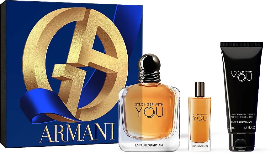 Giorgio Armani Stronger with you Coffret  EDT 100ml+15ml+ Shower Gel 75ml