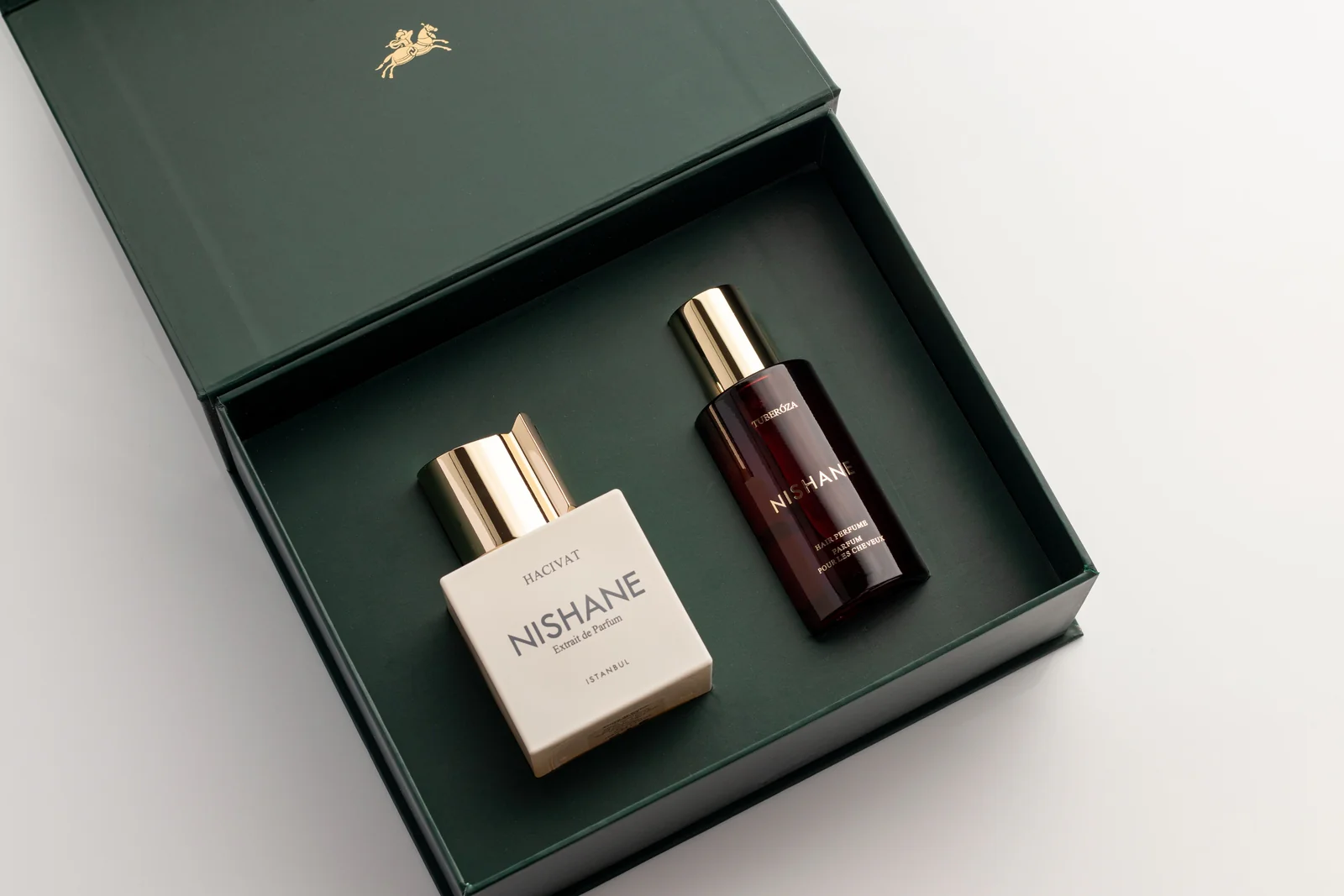 Nishane Hacivat Extrait De Parfum Gift Set (100 ml + Tuberoza Hair Perfume 50 ml) - Image 2